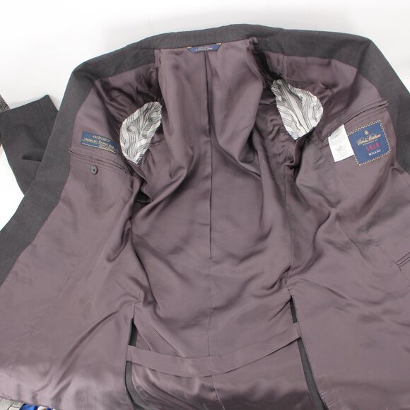 Brooks Brothers Sport Coat Men 38R Milano Estrato Wool Gray trabaldo togna 1840 - Picture 10 of 13